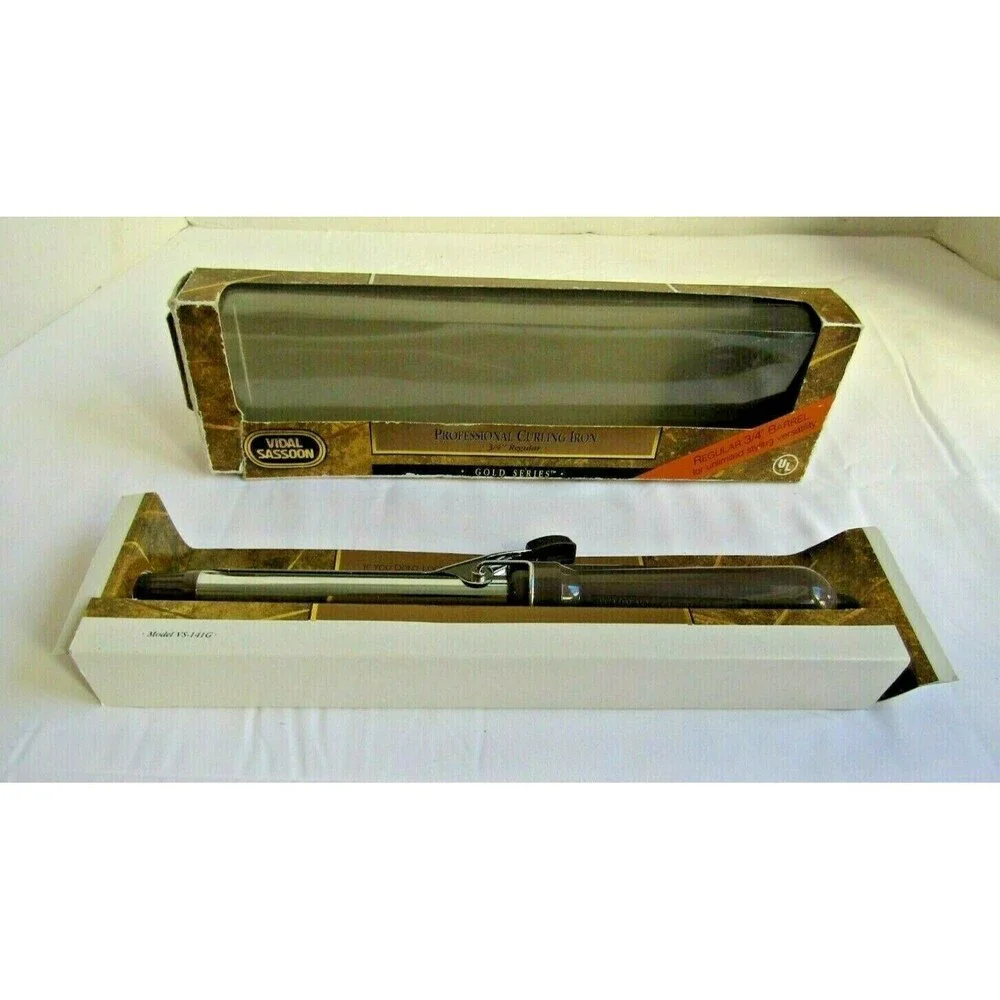 Vintage Vidal Sassoon Gold Series Curling Iron 3/4” Barrel w/ Original Box